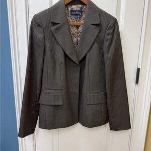 Evan Picone Brown Pinstriped Pant Suit